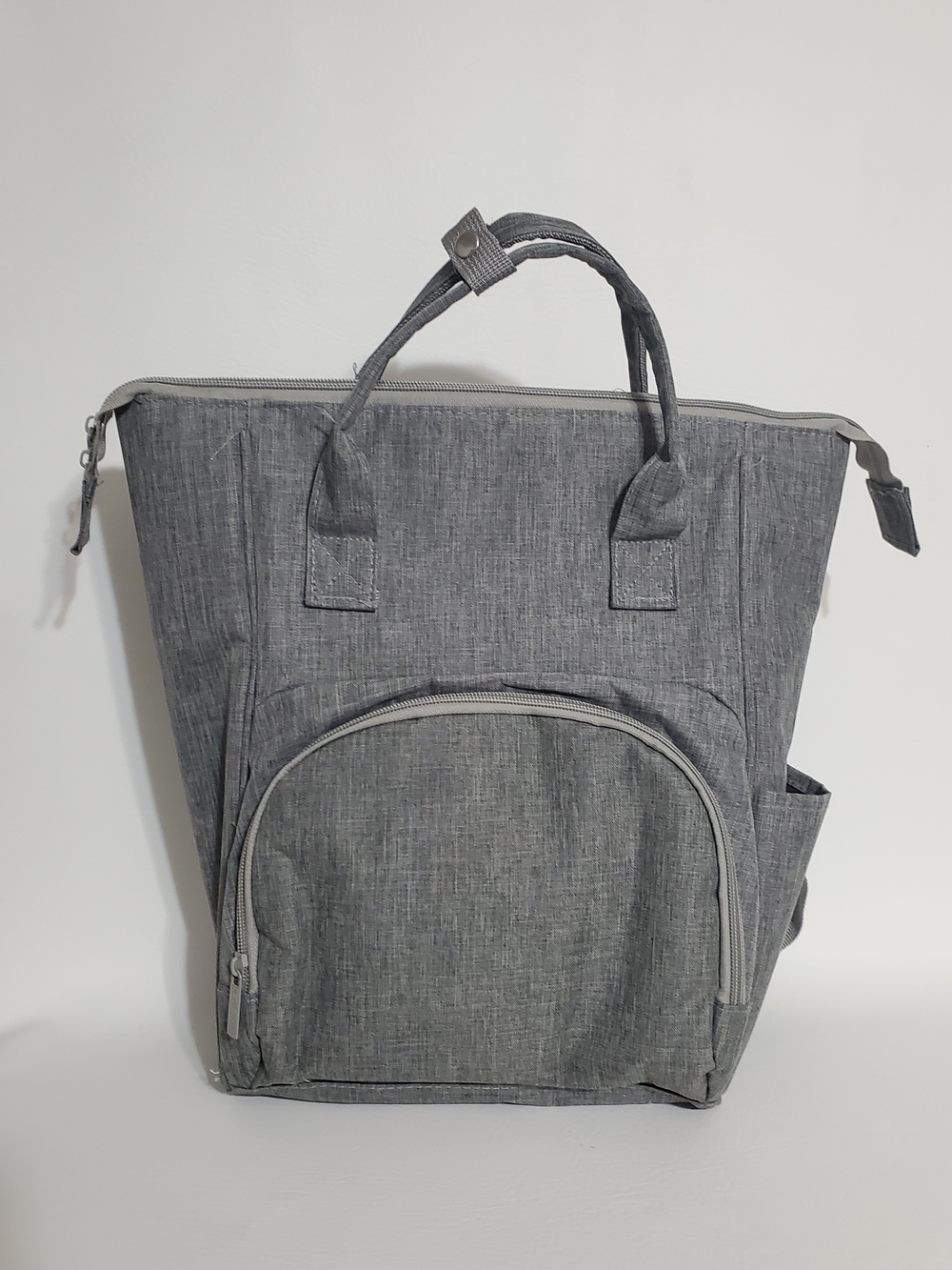 Gray Insulated Diaper Bag Backpack